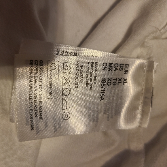 H&M men's white tank top size XL regular fit - Picture 3 of 5